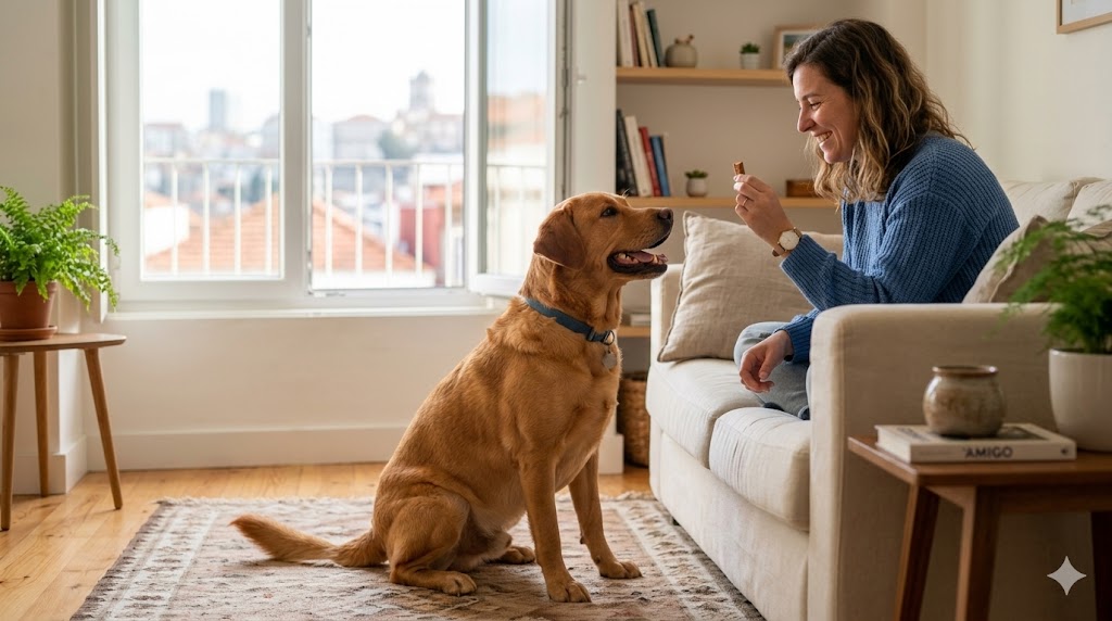 Como Treinar o Teu Cão em Casa: Guia para Iniciantes